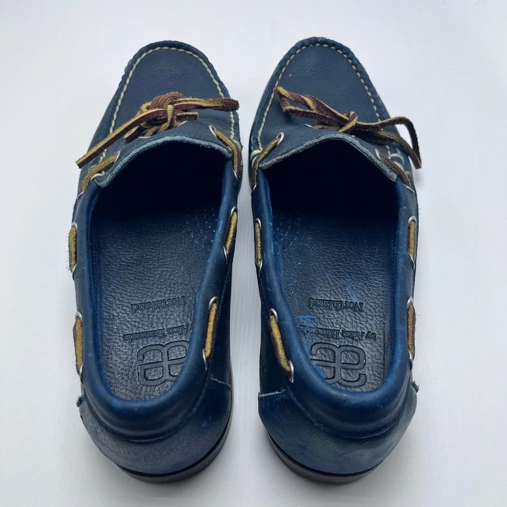 Allen Edmonds Northland Blue Leather Boat Shoes Loafers Mens Sz‎ 9 D 10036